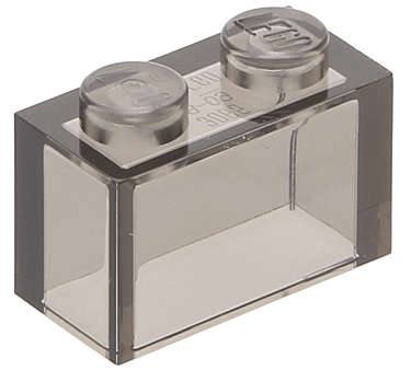 Lego (U) ~ Brick 1 x 2 without Bottom Tube ~ [Trans-Brown]