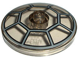 Lego (U) ~ Dish 4 x 4 Inverted (Radar) with Solid Stud with Radial Jedi Starfighter ~ [Trans-Brown]