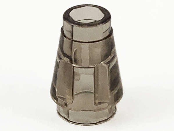Lego (N) ~ Cone 1 x 1 with Top Groove ~ [Trans-Brown]