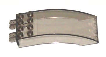 Lego (U) ~ Windscreen 8 x 4 x 2 Curved with Locking Dual 2 Fingers ~ [Trans-Brown]