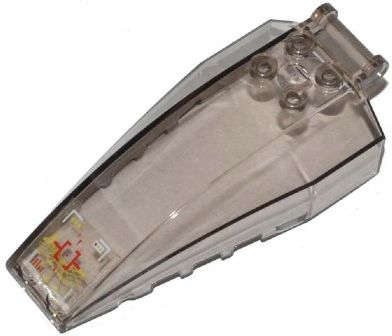Lego (U) ~ Windscreen 8 x 4 x 2 with 4 Studs and Bar Handle with Target Head-Up Dis ~ [Trans-Brown]