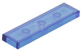 Lego (U) ~ Tile 1 x 4 ~ [Trans-Dark Blue]