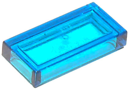 Lego (N) ~ Tile 1 x 2 ~ [Trans-Dark Blue]