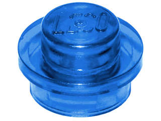 Lego (N) ~ Plate Round 1 x 1 ~ [Trans-Dark Blue]