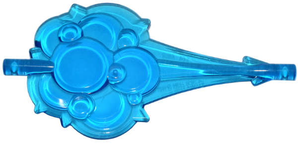 Lego (N) ~ Wave Rounded Straight Tapered with Bar Ends (Cloud / Wind Gusts / Smo ~ [Trans-Dark Blue]