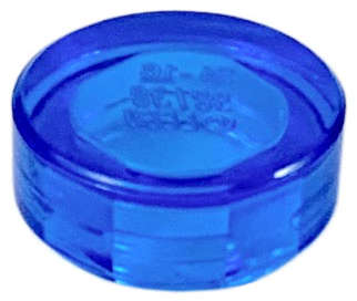 Lego (U) ~ Tile Round 1 x 1 ~ [Trans-Dark Blue]