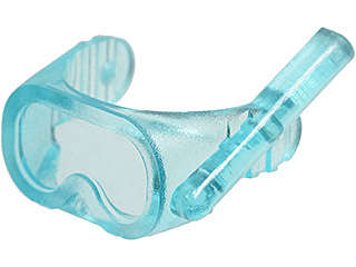 Lego (N) ~ Minifigure Visor Scuba Diver Mask ~ [Trans-Light Blue]