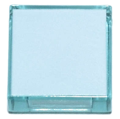 Lego (N) ~ Tile 1 x 1 with White Surface Pattern ~ [Trans-Light Blue]