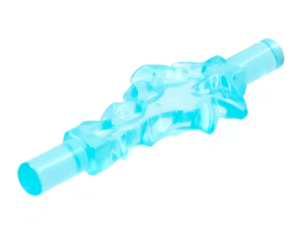 Lego (N) ~ Power Burst Bolt Small with Bar Ends ~ [Trans-Light Blue]