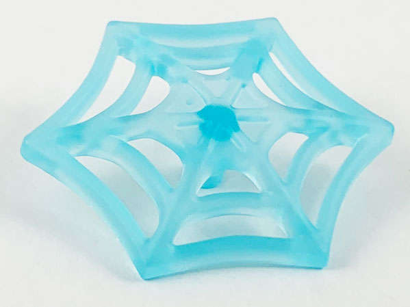 Lego (N) ~ Minifigure Weapon Web Effect Medium with Bar on Back ~ [Trans-Light Blue]