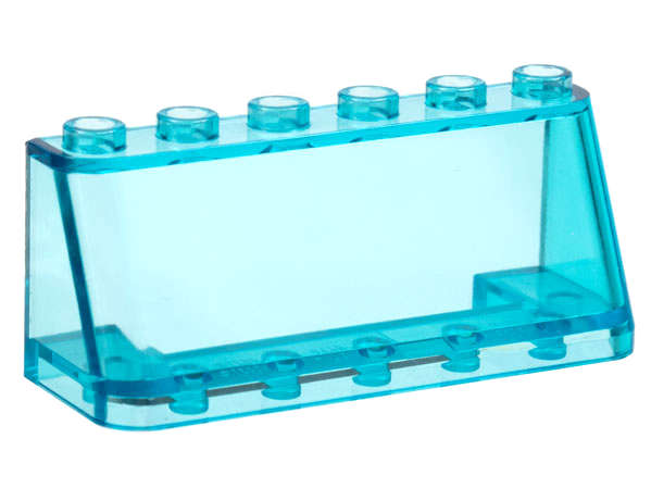 Lego (N) ~ Windscreen 2 x 6 x 2 ~ [Trans-Light Blue]