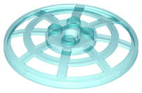 Lego (N) ~ Dish 6 x 6 Inverted (Radar) Webbed - Type 2 (Underside Attachment Po ~ [Trans-Light Blue]