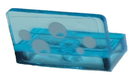 Lego (U) ~ Panel 1 x 2 x 1 with White Bubbles Pattern (Sticker) - Set 41380 ~ [Trans-Light Blue]