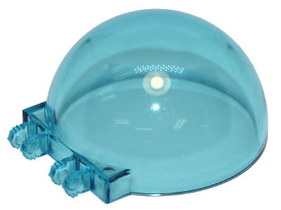 Lego (N) ~ Windscreen 6 x 6 x 3 Canopy Half Sphere with Dual 2 Fingers ~ [Trans-Light Blue]