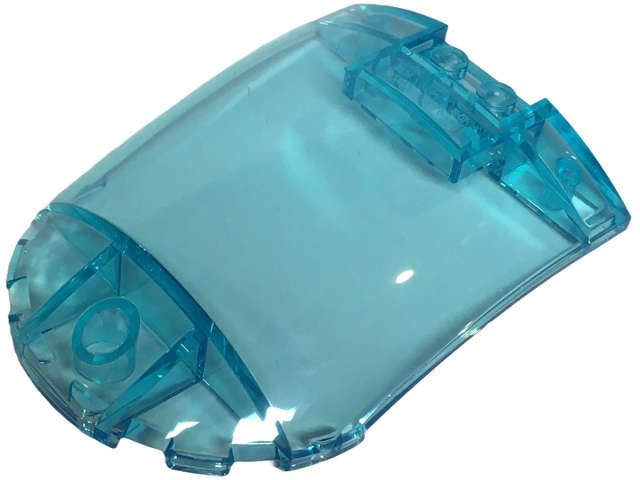Lego (N) ~ Windscreen 8 x 6 x 2 Curved ~ [Trans-Light Blue]