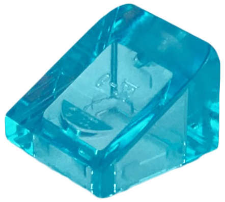 Lego (N) ~ Slope 30 1 x 1 x 2/3 ~ [Trans-Light Blue]