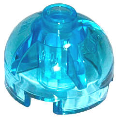Lego (N) ~ Brick Round 2 x 2 Dome Top ~ [Trans-Light Blue]