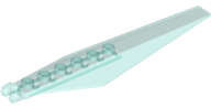 Lego (N) ~ Hinge Plate 3 x 12 with Angled Side Extensions and Tapered Ends ~ [Trans-Light Blue]