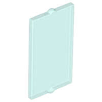 Lego (N) ~ Glass for Window 1 x 2 x 3 Flat Front ~ [Trans-Light Blue]