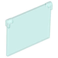 Lego (N) ~ Glass for Window 1 x 4 x 3 - Opening ~ [Trans-Light Blue]