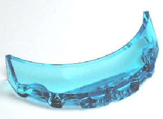 Lego (N) ~ Windscreen 3 x 6 x 1 Curved ~ [Trans-Light Blue]