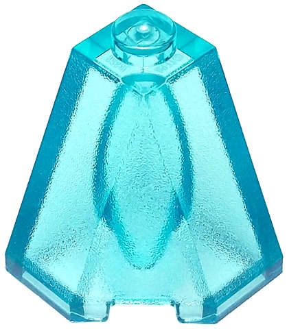 Lego (N) ~ Wedge 2 x 2 x 2 (Slope 65 Corner) ~ [Trans-Light Blue]