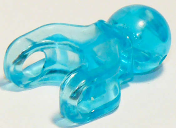 Lego (U) ~ Hero Factory Arm / Leg with Ball Joint and Ball Socket Short ~ [Trans-Light Blue]