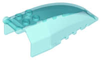 Lego (U) ~ Windscreen 8 x 4 x 2 with 4 Studs and Bar Handle ~ [Trans-Light Blue]