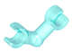 Lego (U) ~ Arm Skeleton Bent with Clips (Horizontal Grip) ~ [Trans-Light Blue]