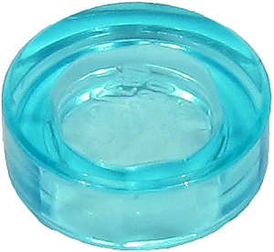 Lego (U) ~ Tile Round 1 x 1 ~ [Trans-Light Blue]