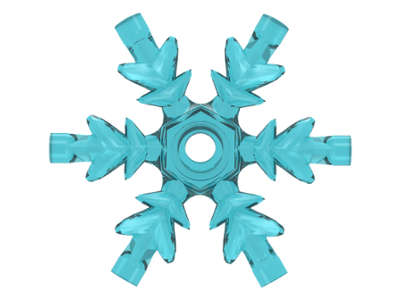 Lego (N) ~ Rock 4 x 4 Crystal Ice Snowflake ~ [Trans-Light Blue]