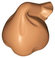 Lego (N) ~ Minifigure Utensil Sack / Bag with Handle ~ [Medium Nougat]