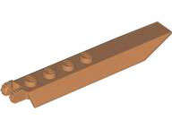 Lego (N) ~ Hinge Plate 1 x 8 with Angled Side Extensions Squared Plate Underside ~ [Medium Nougat]