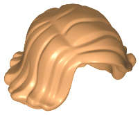 Lego (N) ~ Minifigure Hair Female Short Swept Sideways ~ [Medium Nougat]