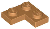 Lego (N) ~ Plate 2 x 2 Corner ~ [Medium Nougat]