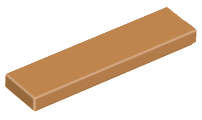Lego (N) ~ Tile 1 x 4 ~ [Medium Nougat]