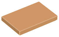 Lego (N) ~ Tile 2 x 3 ~ [Medium Nougat]
