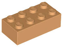 Lego (N) ~ Brick 2 x 4 ~ [Medium Nougat]