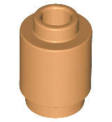 Lego (N) ~ Brick Round 1 x 1 ~ [Medium Nougat]