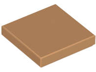 Lego (U) ~ Tile 2 x 2 ~ [Medium Nougat]