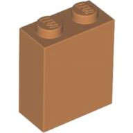 Lego (N) ~ Brick 1 x 2 x 2 with Inside Stud Holder ~ [Medium Nougat]