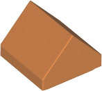 Lego (N) ~ Slope 45 1 x 1 x 2/3 Double ~ [Medium Nougat]