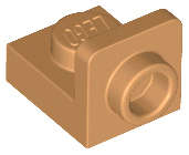 Lego (N) ~ Bracket 1 x 1 - 1 x 1 Inverted ~ [Medium Nougat]