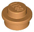 Lego (N) ~ Plate Round 1 x 1 ~ [Medium Nougat]
