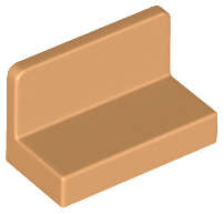 Lego (N) ~ Panel 1 x 2 x 1 with Rounded Corners ~ [Medium Nougat]