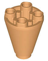 Lego (N) ~ Cone 2 x 2 x 2 Inverted ~ [Medium Nougat]