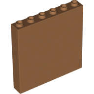Lego (N) ~ Panel 1 x 6 x 5 ~ [Medium Nougat]