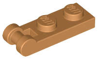 Lego (N) ~ Plate Modified 1 x 2 with Bar Handle on End ~ [Medium Nougat]