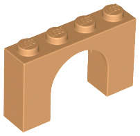 Lego (N) ~ Arch 1 x 4 x 2 ~ [Medium Nougat]