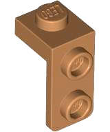 Lego (N) ~ Bracket 1 x 1 - 1 x 2 ~ [Medium Nougat]